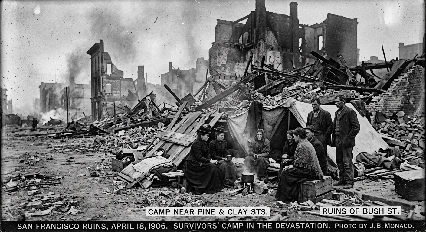 The Great San Francisco Earthquake — detail