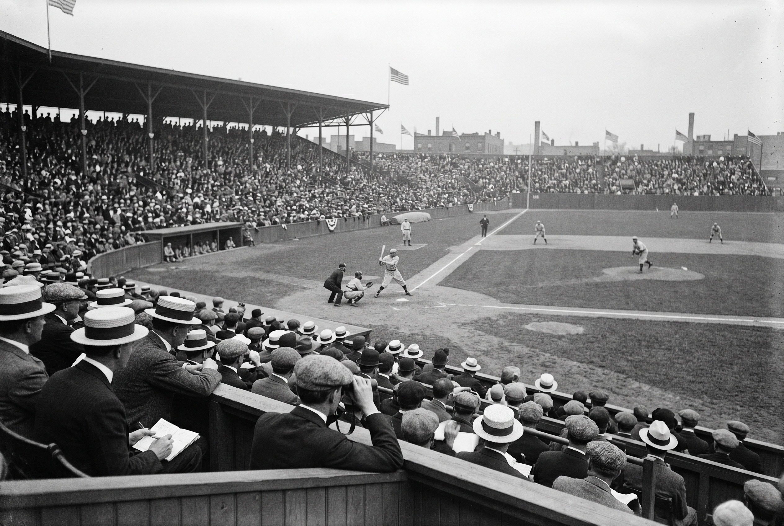 Inaugural Game at Weeghman Park (Wrigley Field)