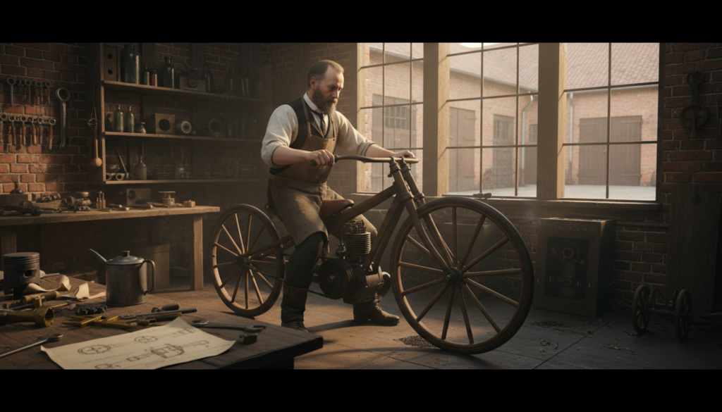 Gottlieb Daimler Patents the Reitwagen