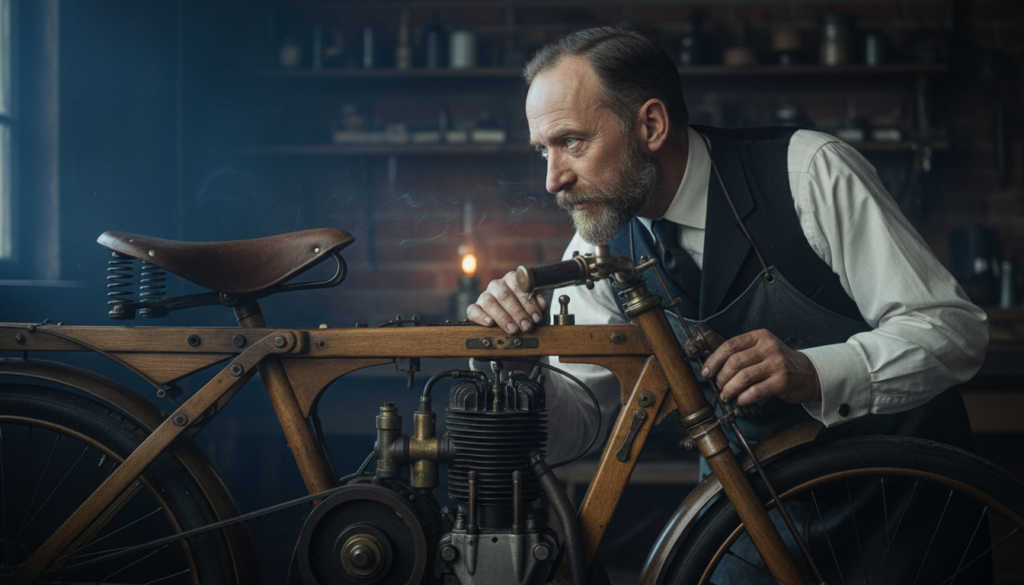 Gottlieb Daimler Patents the Reitwagen — detail