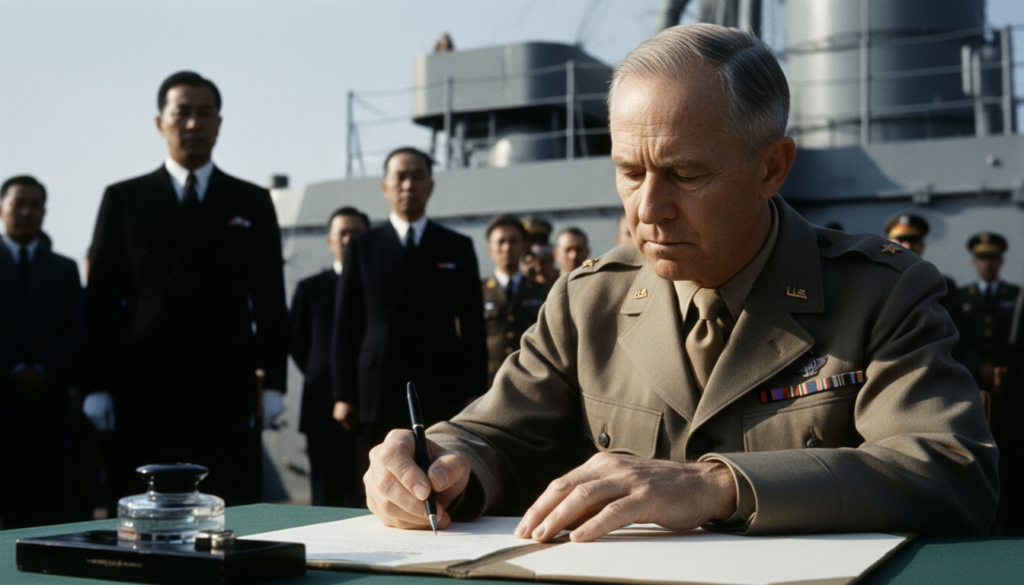 Japan Formally Surrenders — detail