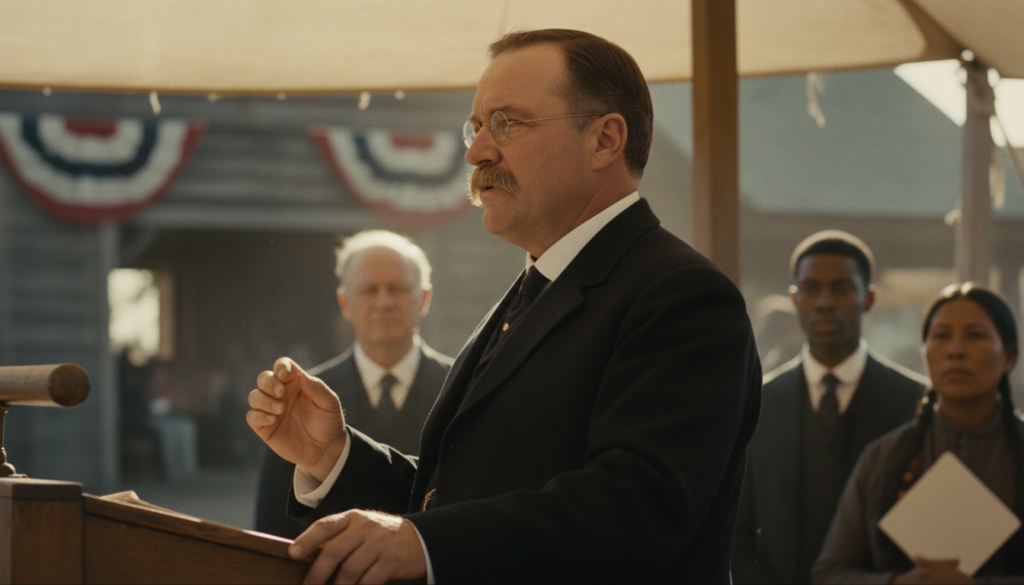Theodore Roosevelt Delivers His “Big Stick” Speech — detail
