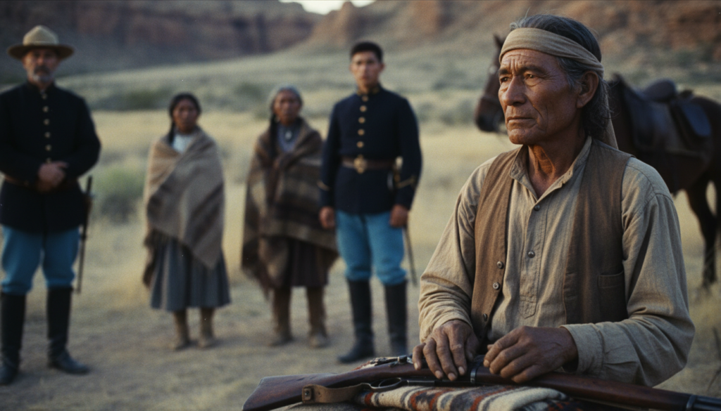 Geronimo Surrenders at Skeleton Canyon — detail
