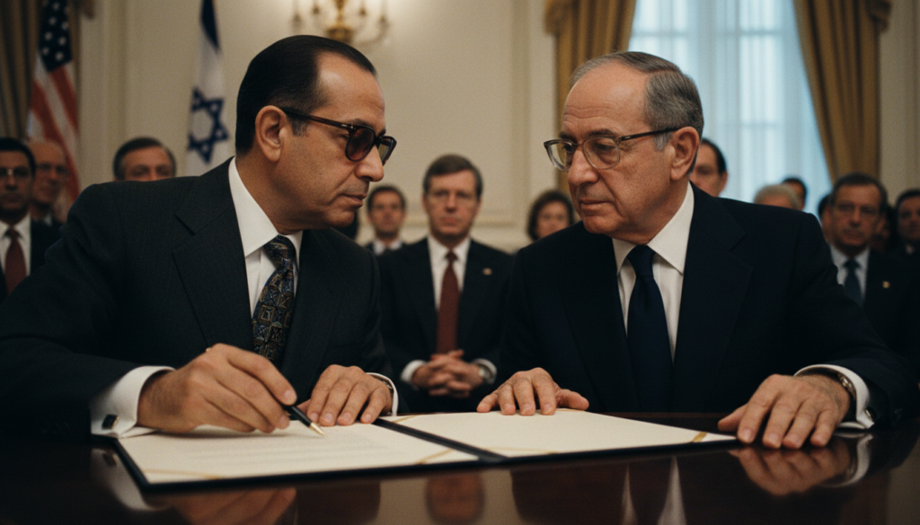 Camp David Accords Signed — detail