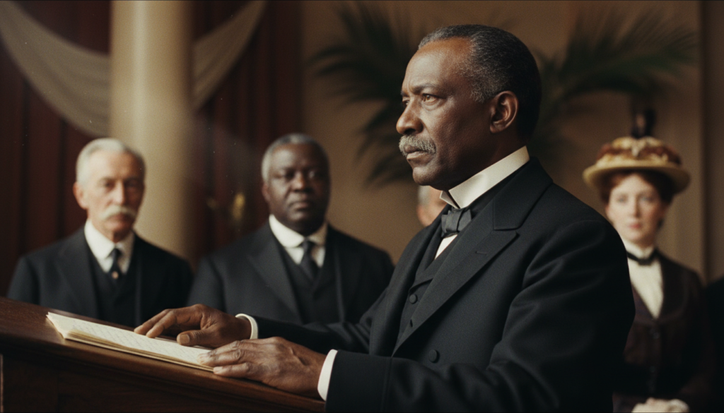 Booker T. Washington Delivers the Atlanta Exposition Address — detail