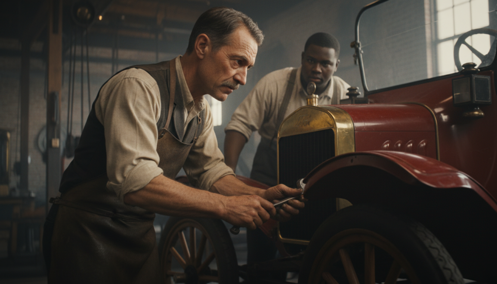 First Ford Model T Produced — detail