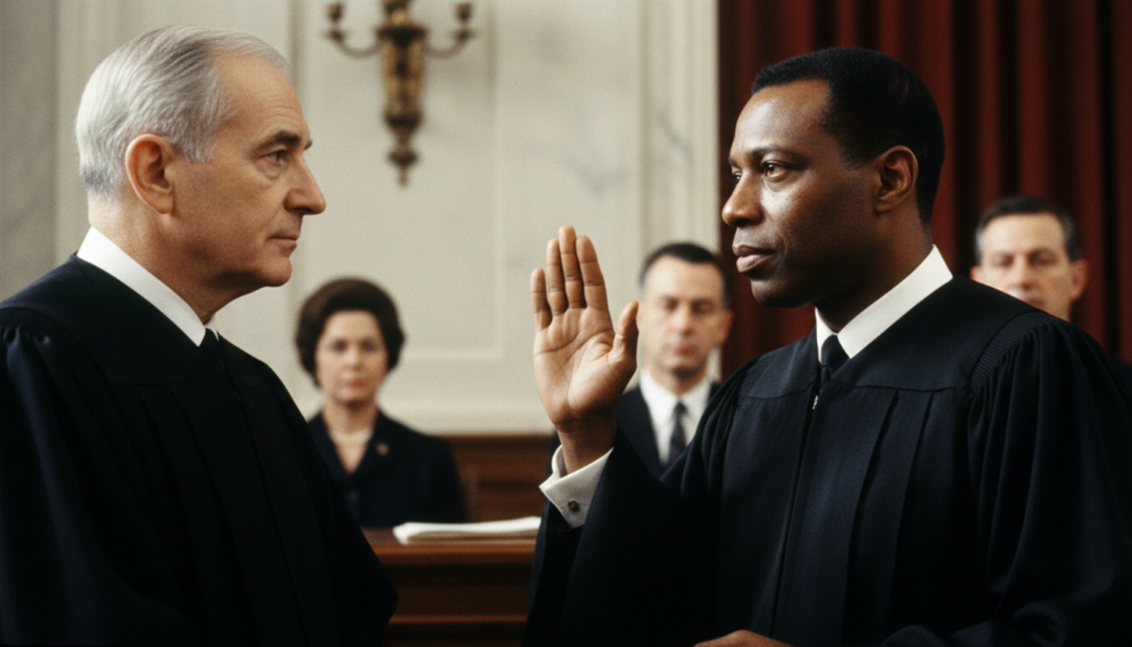 Thurgood Marshall Joins the Supreme Court — detail