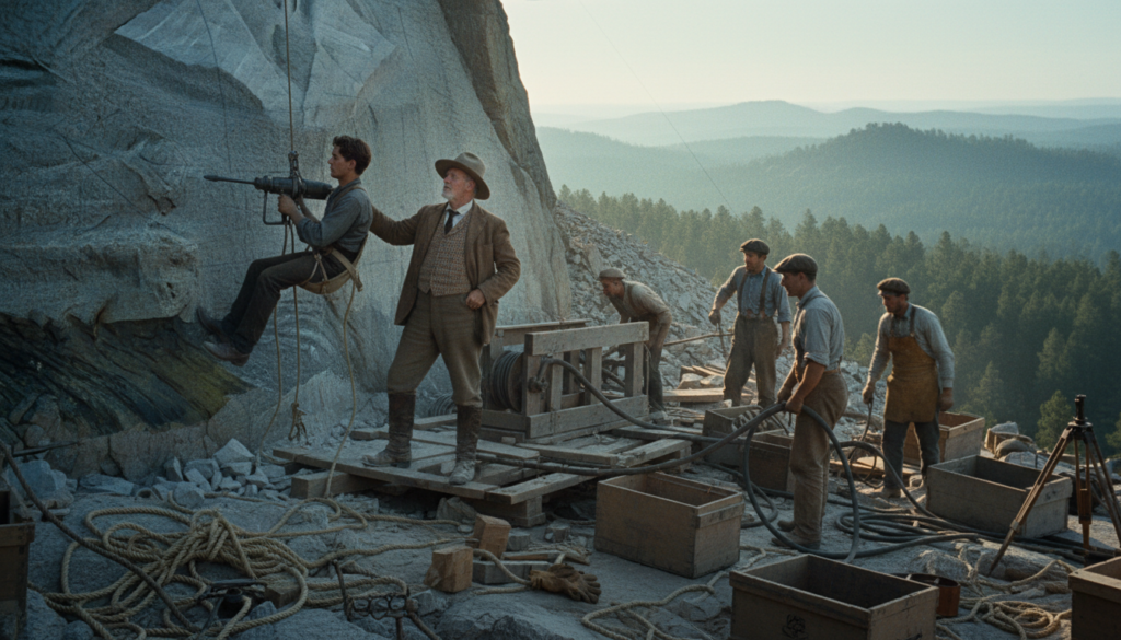 Mount Rushmore Carving Begins