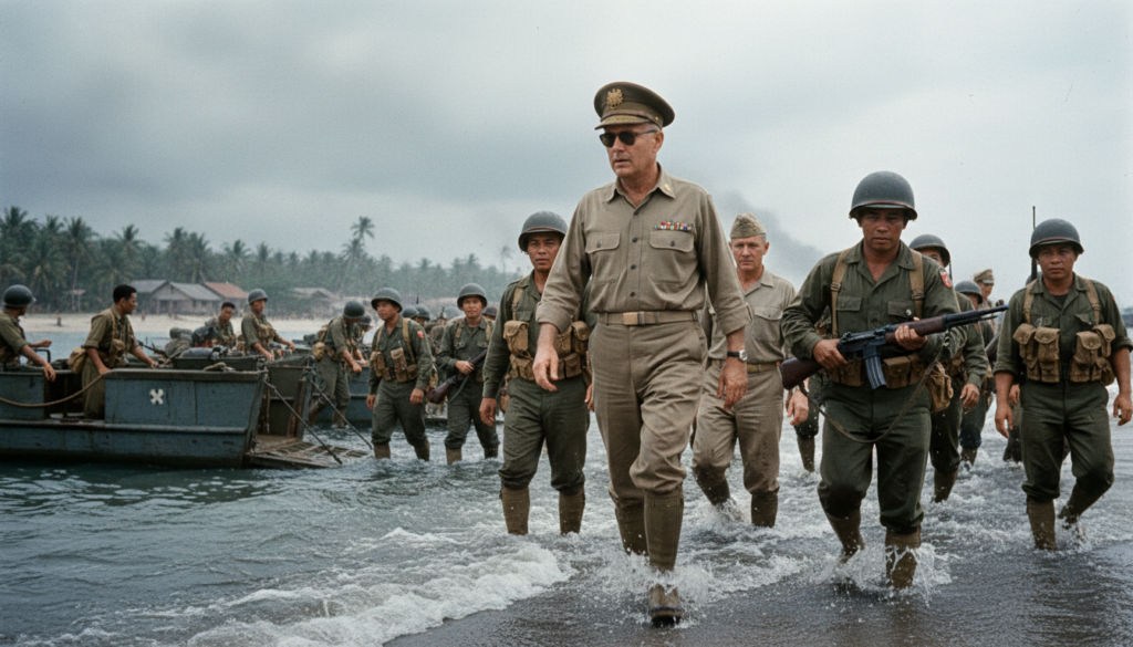 Allied Forces Land on Leyte